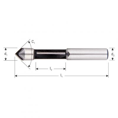Rotec HM Kopieerfrees, Silver-Line,D2=8 / Ø8